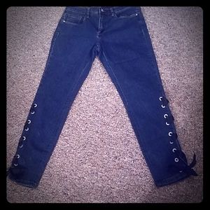 Women's Venus blue Jeans with black ties